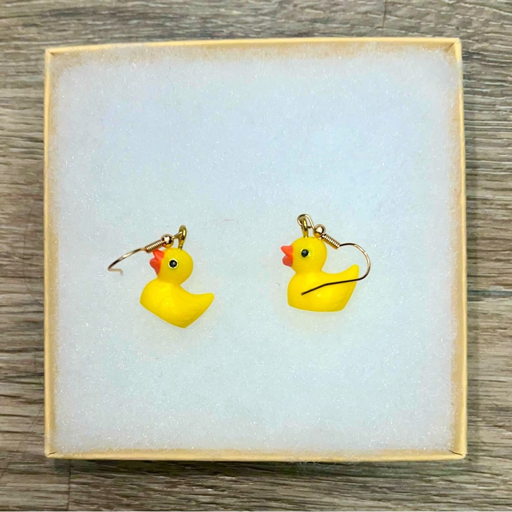 Yellow Duck Earrings